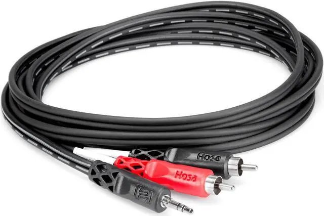 Alt view image 12 of 19 - 3 Ft 1/8 Stereo (M) to Left and Right RCA (M) RCA to 1/8 Cable
