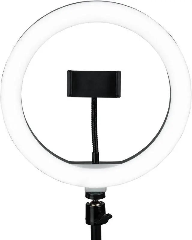 Alt view image 7 of 14 - Gator Frameworks GFW-RINGLIGHTDSKTP 10-Inch LED Ring Light Desktop Kit with Stand