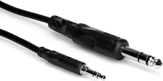 Alt view image 10 of 14 - HOSA CMS-110 - Stereo Interconnect Cable Adapter 3.5 mm TRS to 1/4 in TRS - 10 ft