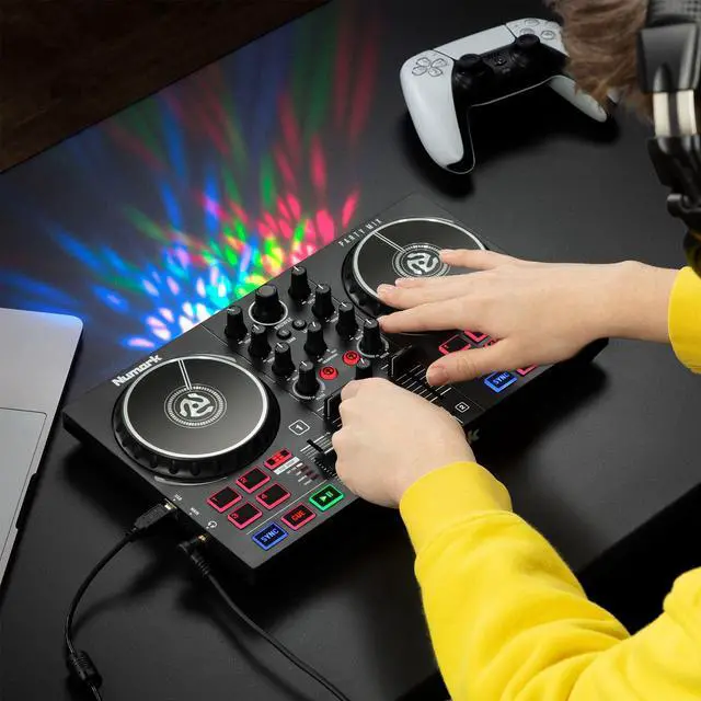 Alt view image 3 of 20 - Numark Party Mix II DJ Controller with Light Show
