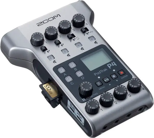 Alt view image 9 of 20 - Zoom PodTrak P4 Portable Multitrack Podcast Recorder