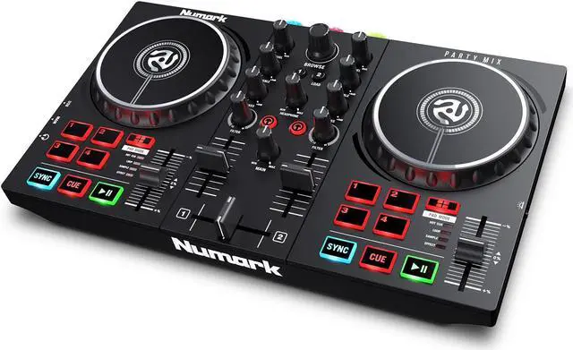 Alt view image 2 of 20 - Numark Party Mix II DJ Controller with Light Show