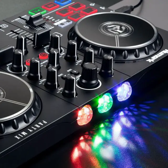 Alt view image 5 of 20 - Numark Party Mix II DJ Controller with Light Show