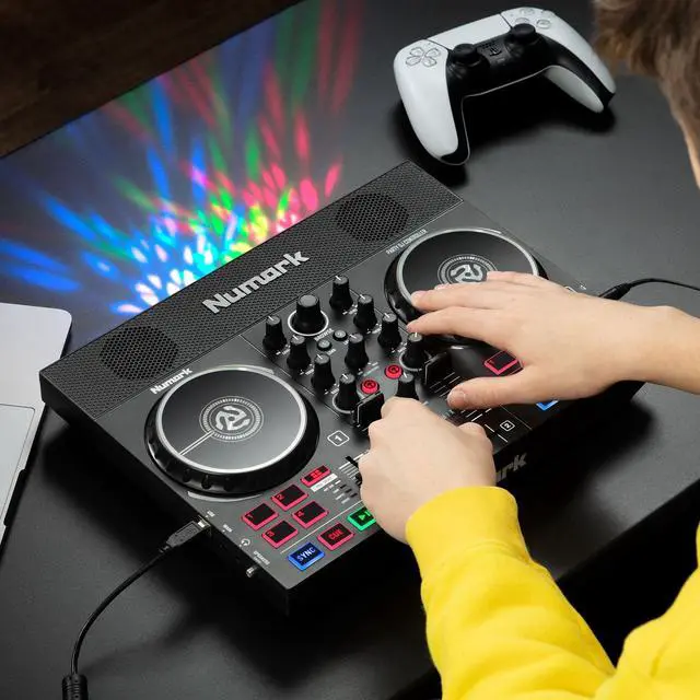 Alt view image 6 of 19 - Numark Party Mix Live DJ Controller with Light Show and Built-in Speakers
