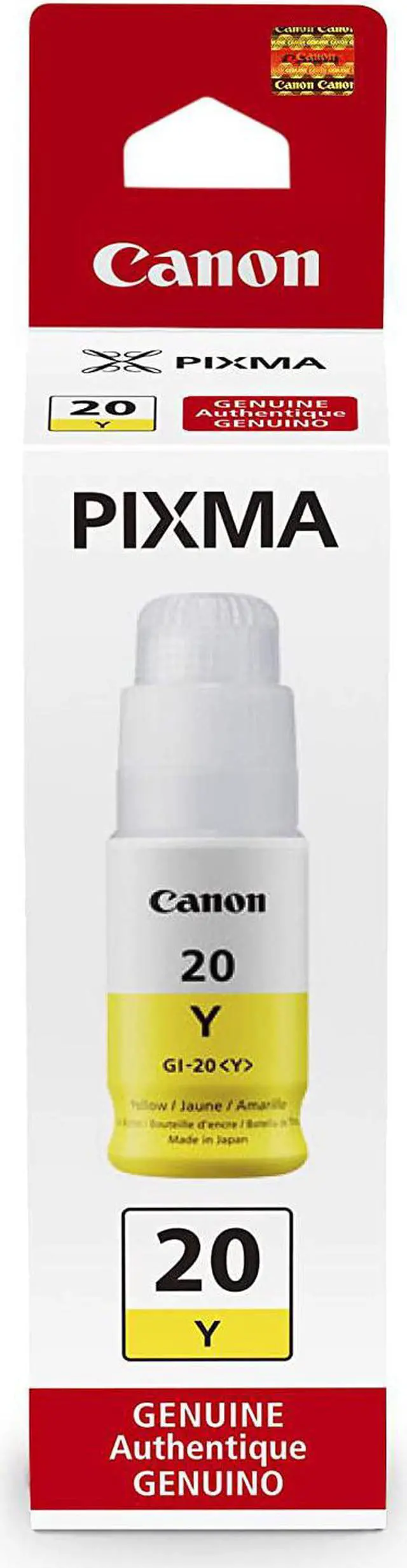 Alt view image 7 of 12 - Canon Canon GI-20 MegaTank Ink - Inkjet - Yellow - 1 Each