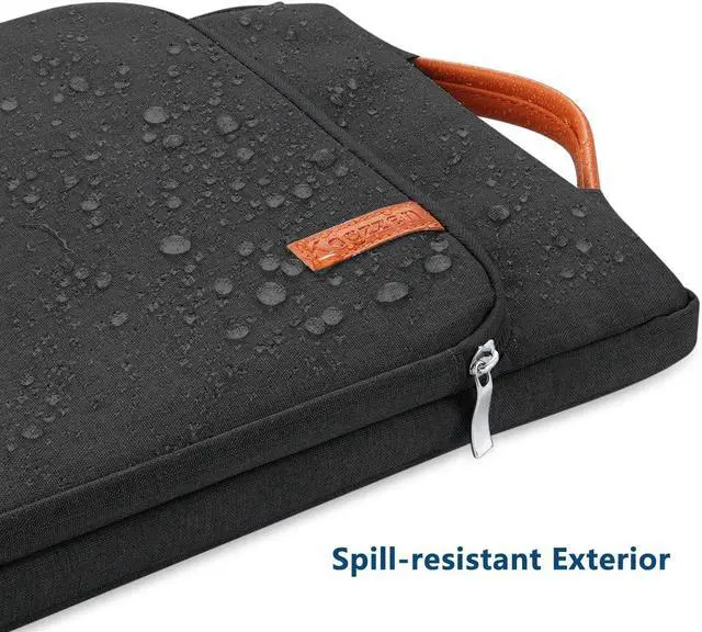 Alt view image 4 of 7 - 16 15.6 15.4 15 Inch Laptop Sleeve Waterproof Shockproof Case Notebook Bag Compatible with MacBook Pro 16/15/ Surface Laptop 15/ Surface Book 2 15, Dell HP Lenovo Acer Asus Samsung - Black