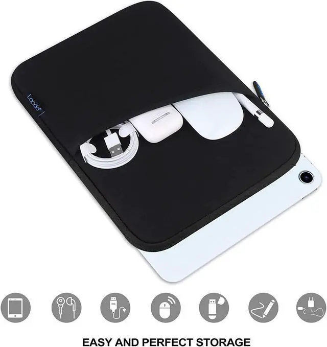 Alt view image 4 of 7 - Tablet Sleeve Case for 11 inch iPad A16 / 11 inch iPad Air M3 M2 / 11 inchs iPad Pro M4 / 10.9 iPad / 10.2 iPad / 10.9 ipad Air / 11 Inch  Galaxy Tab A9+ Bag Fit Magic Keyboard Black