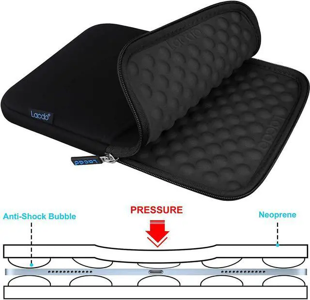 Alt view image 2 of 7 - Tablet Sleeve Case for 11 inch iPad A16 / 11 inch iPad Air M3 M2 / 11 inchs iPad Pro M4 / 10.9 iPad / 10.2 iPad / 10.9 ipad Air / 11 Inch  Galaxy Tab A9+ Bag Fit Magic Keyboard Black