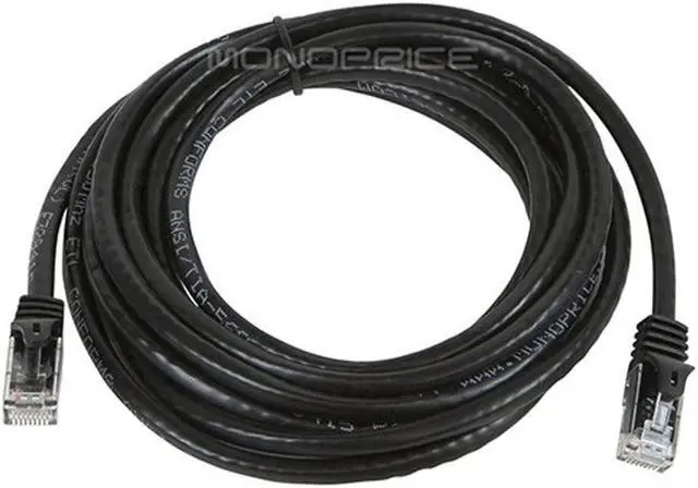 Alt view image 2 of 5 - Monoprice Cat6 Ethernet Patch Cable - 7 Feet - Black (12-Pack) Snagless RJ45 550MHz UTP Pure Bare Copper Wire 24AWG - FLEXboot Series