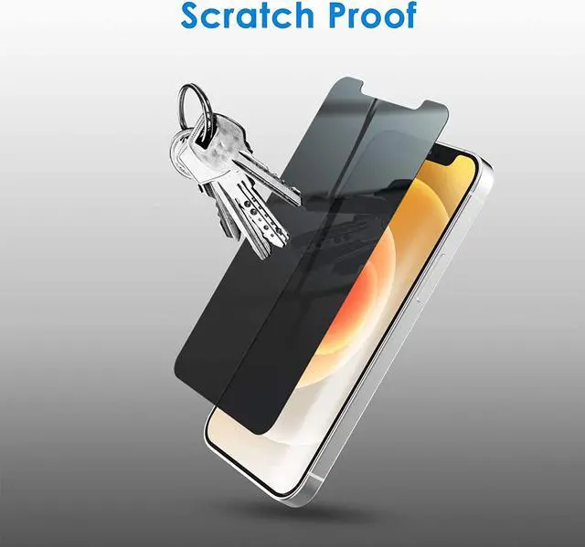 Alt view image 6 of 7 - Privacy Screen Protector for iPhone 12/12 Pro 6.1-Inch Anti Spy Tempered Glass Film 2-Pack