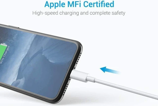 Alt view image 3 of 5 - ilikable iPhone Charger Cable, 3 Pack 3ft 6ft 10ft MFi Certified Lightning Cable, Compatible with iPhone 13 12 11 / XS/XR/X/ 8/7/ 6s / SE, iPad Mini/Air, iPod, Airpods - White