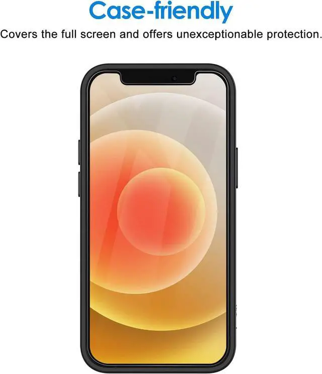 Alt view image 5 of 7 - Privacy Screen Protector for iPhone 12/12 Pro 6.1-Inch Anti Spy Tempered Glass Film 2-Pack