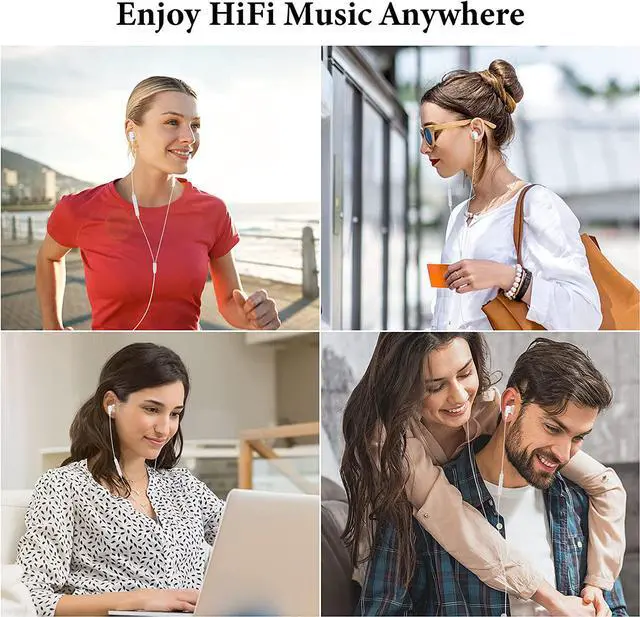 Alt view image 7 of 7 - USB C Headphones for iPad Pro/iPhone 17 16 15 Pro Max Air HiFi Stereo USB-C Wired Earbuds Microphone Volume Control Type C Earphone for S26 S25 S24 S23 Ultra S22 S21 Note 20 Pixel 10 9 8 7 6 5