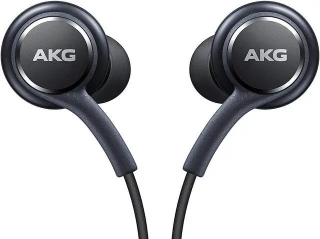 Alt view image 2 of 7 - OEM Earbuds Stereo Headphones for Samsung Galaxy S10 S10e Plus Cable - Designed by AKG - with Microphone and Volume Buttons (Grey)