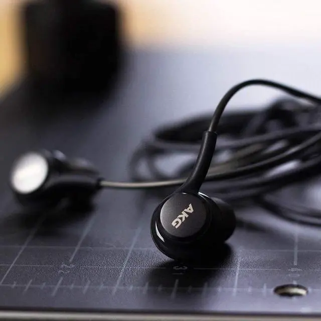 Alt view image 6 of 7 - OEM Earbuds Stereo Headphones for Samsung Galaxy S10 S10e Plus Cable - Designed by AKG - with Microphone and Volume Buttons (Grey)