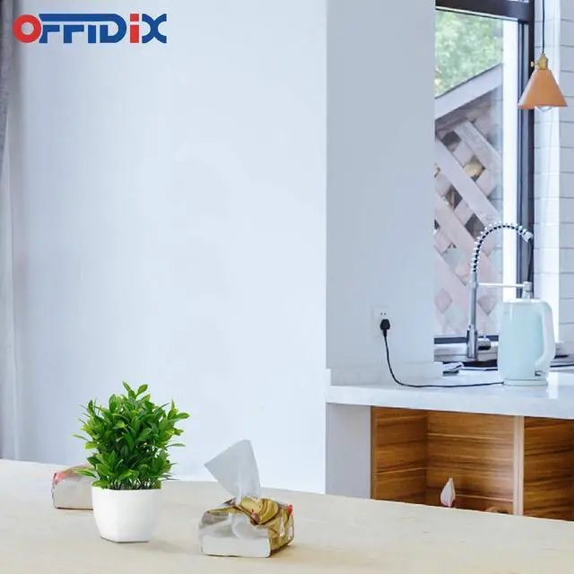 Alt view image 5 of 7 - OFFIDIX Artificial Eucalyptus Plants with White Square Vase Small Artificial Tree for Office Desktop Decor Fake Plants for Home and Office Indoor Decorations