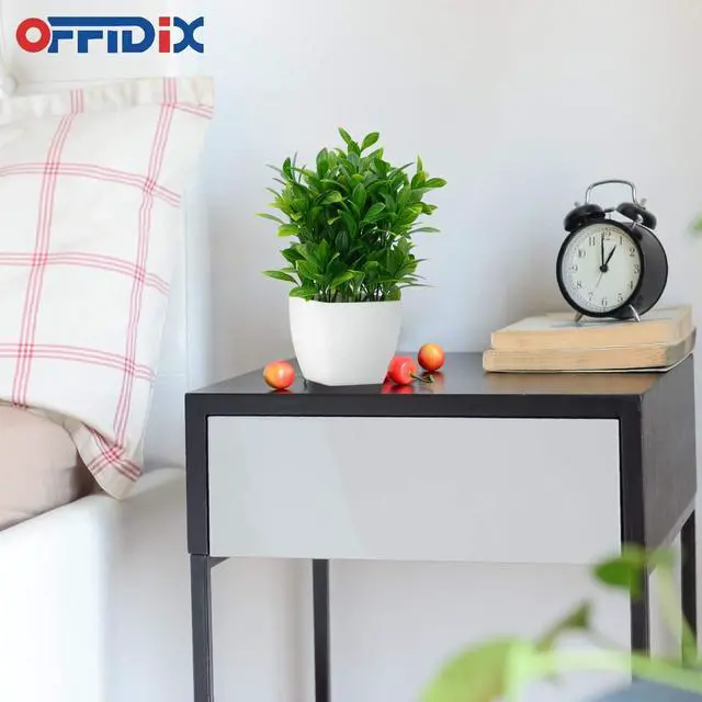 Alt view image 6 of 7 - OFFIDIX Artificial Eucalyptus Plants with White Square Vase Small Artificial Tree for Office Desktop Decor Fake Plants for Home and Office Indoor Decorations