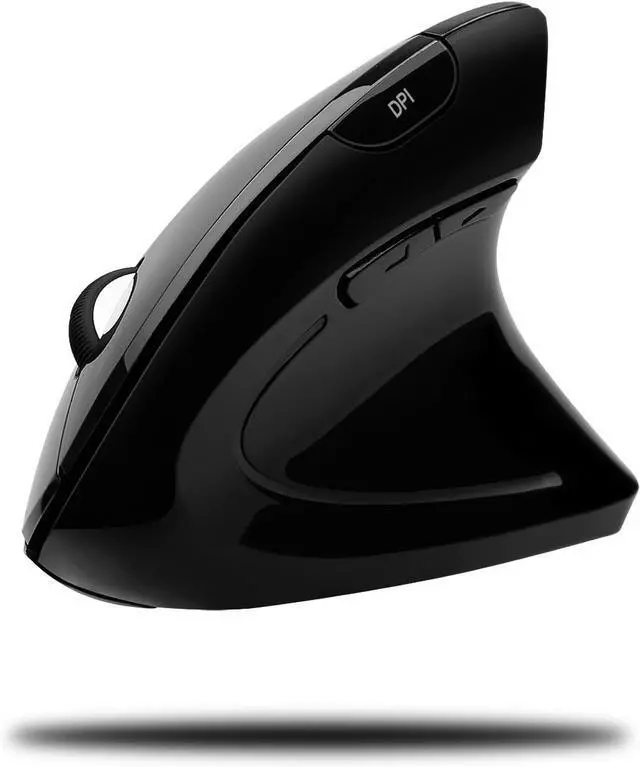 Main image of Adesso iMouse E10 - Vertical Ergonomic Optical 6-Button 2.4 GHz RF Wireless Mouse - Right Hand Orientation, Black