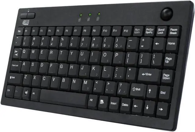 Main image of Adesso AKB-310UB - Mini Trackball USB Keyboard, Black