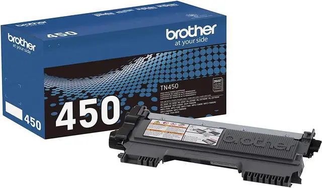 Main image of Brother Genuine High Yield Toner Cartridge, TN450, Replacement Black Toner, Page Yield Up to 2,600 Pages