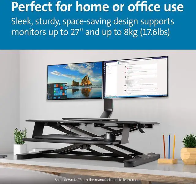 Alt view image 7 of 7 - Kensington SmartFit Space Saving Dual Monitor Arm (K55513WW)