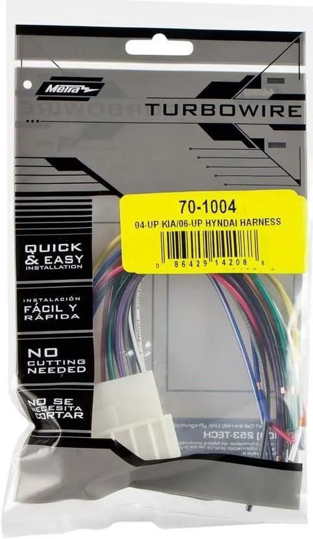 Alt view image 6 of 7 - HY1625B Dash Kit for 2011-2013 Hyundai Sonata + Metra Electronics Radio Wiring Harness for 04-Up Kia/06-Up Hyundai