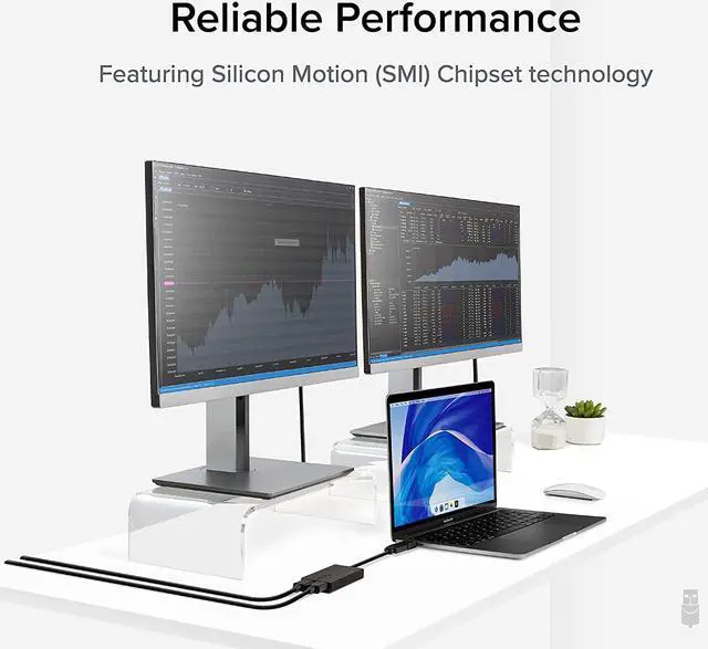 Alt view image 5 of 7 - USB 3.0 or USB C to HDMI Adapter for Dual Monitors Universal Video Graphics Adapter for Mac and Windows Thunderbolt 3/4 USB 3.0 or USB-C 1080p@60Hz