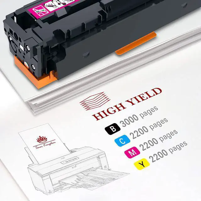 Alt view image 3 of 6 - Ennovor Toner Kingdom Compatible Toner Cartridge Replacement for Canon Cartridge 054 Set 054H for Canon MF641CW Color ImageClass MF644Cdw MF642Cdw LBP622Cdw - (Black, Cyan, Magenta, Yellow)