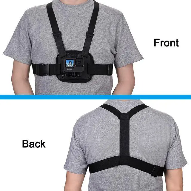 Alt view image 6 of 6 - Suptig Chest Mount, Adjustable Chest Strap, Breathable Material for Gopro Hero 12 Hero 11 Hero 10 Hero 9 Hero 8 Hero 7 Hero 5 Hero 4 Hero 3, AKASO, DJI osmo and More Action Cameras (Black)