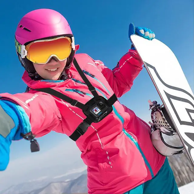 Alt view image 4 of 6 - Suptig Chest Mount, Adjustable Chest Strap, Breathable Material for Gopro Hero 12 Hero 11 Hero 10 Hero 9 Hero 8 Hero 7 Hero 5 Hero 4 Hero 3, AKASO, DJI osmo and More Action Cameras (Black)