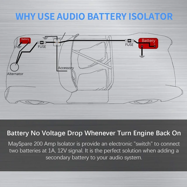 Alt view image 6 of 7 - 200Amp Battery Isolator & Continuous Duty Solenoid for Mobile Audio