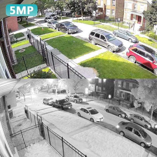 Alt view image 2 of 7 - Anpviz 5MP PoE IP Dome Camera with Audio/Mic, IP Security Camera Outdoor Indoor, 98ft IR Night Vision, IP66 Waterproof, 2.8mm Lens, 24/7 Recording, Human Detection, Not PTZ, NDAA Compliant (U Series)