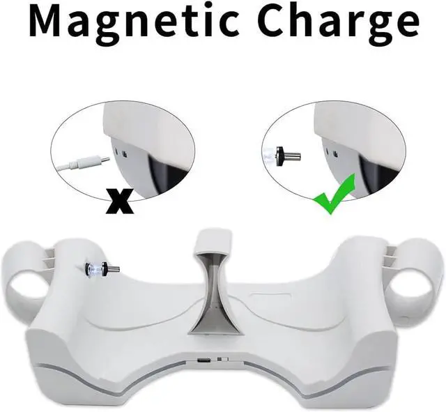 Alt view image 2 of 7 - Charging Station for Oculus Quest 2 VR Headset Accessories Wall Mount Charging Stand for Oculus Quest 2