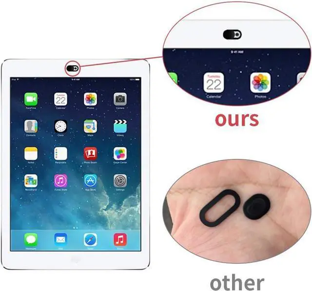 Alt view image 5 of 7 - 12 Pcs Webcam Cover, 0.03in Ultra Thin Web laptop Camera Cover slider for Laptop, Desktop, Macbooks, Computer, Smartphone, Protect Your Privacy and Security, Strong Adhesive (6Black+6White)