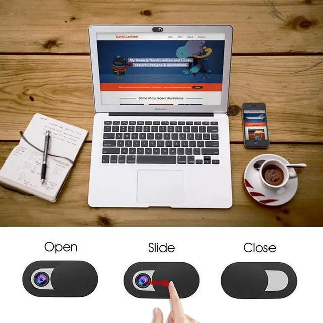 Alt view image 4 of 7 - 12 Pcs Webcam Cover, 0.03in Ultra Thin Web laptop Camera Cover slider for Laptop, Desktop, Macbooks, Computer, Smartphone, Protect Your Privacy and Security, Strong Adhesive (6Black+6White)