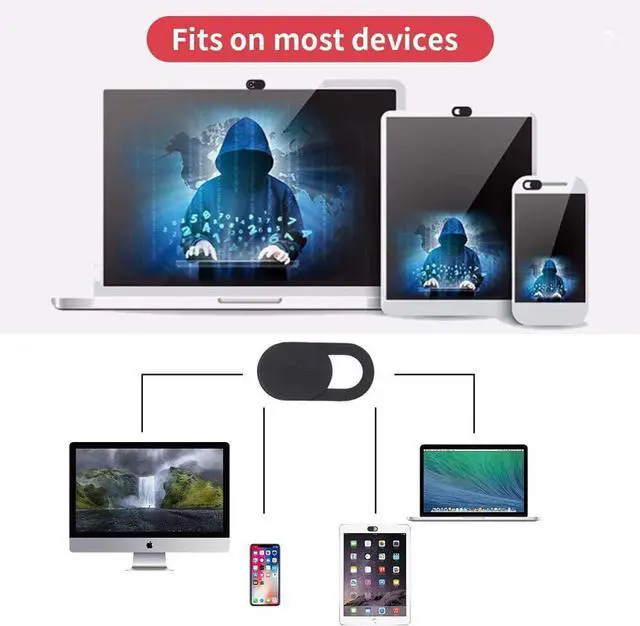 Alt view image 6 of 7 - 12 Pcs Webcam Cover, 0.03in Ultra Thin Web laptop Camera Cover slider for Laptop, Desktop, Macbooks, Computer, Smartphone, Protect Your Privacy and Security, Strong Adhesive (6Black+6White)