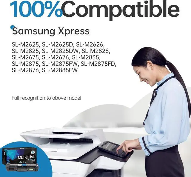 Alt view image 2 of 5 - Gotoners High Yield MLT-D116L Toner D116L for Samsung Xpress M2885FW M2875FW M288X M2835DW M2825DW M2835 M2875FD M2825 M2875 (Black 2)