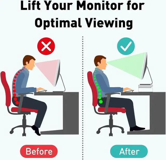 Alt view image 6 of 7 - Computer Acrylic Monitor Stand Riser with Storage - Larger Size Single Clear PC Desktop Monitor Holder for Desk, Keyboard Storage, Laptop, TV Screen, Home, Office, Gift Ideas