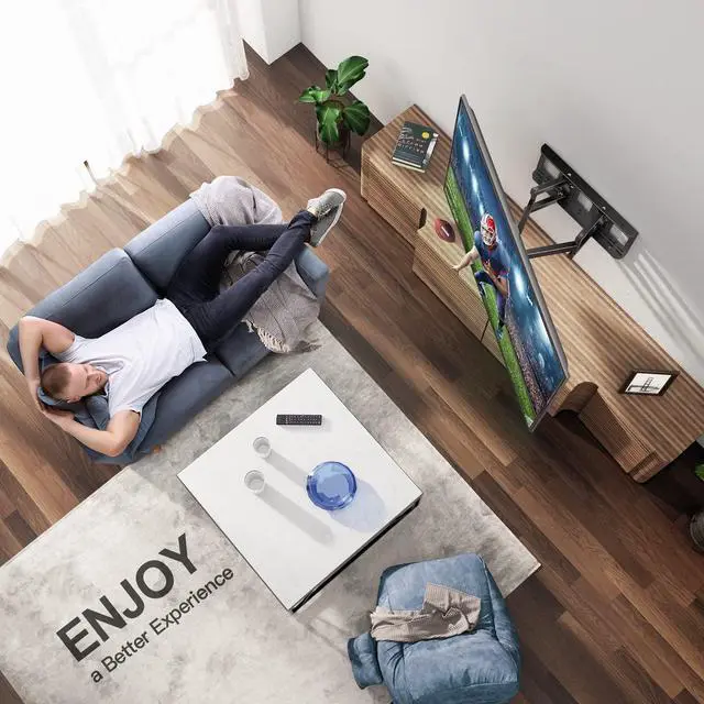 Alt view image 4 of 7 - Pipishell TV Wall Mount for 26-65 inch TVs, Full Motion TV Mount Bracket with Articulating Swivel Extension Tilting Leveling Max VESA 400x400mm Holds up to 99lbs for LED LCD OLED 4K Flat Curved Screen