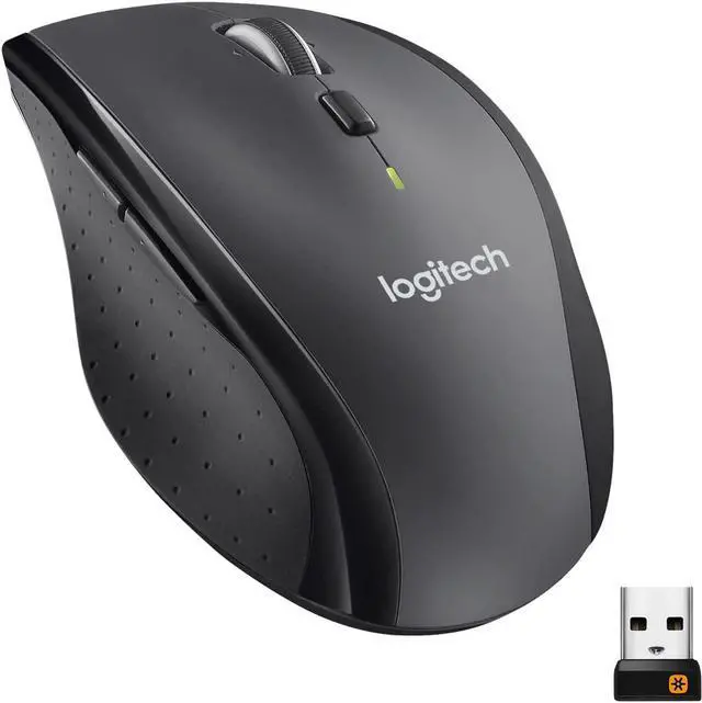 Main image of Logi tech M705 Marathon Wireless Mouse, 2.4 GHz USB Unifying Receiver, 1000 DPI, 5-Programmable Buttons, 3-Year Battery, Compatible with PC, Mac, Laptop, Chromebook - Black