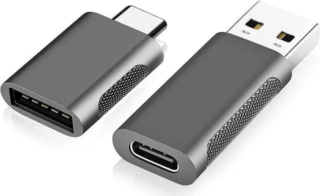 Main image of 2 Pack USB C Adapter, A USB Male to USB C Female Adapter and USB C Male to USB 3.0 Female Adapter for Laptop, PC, Mobile Phone and More Devices
