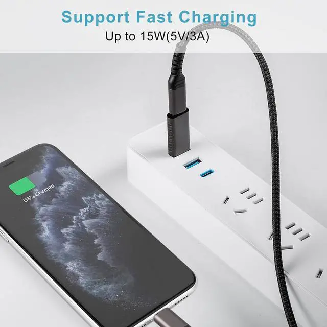 Alt view image 3 of 7 - 2 Pack USB C Adapter, A USB Male to USB C Female Adapter and USB C Male to USB 3.0 Female Adapter for Laptop, PC, Mobile Phone and More Devices