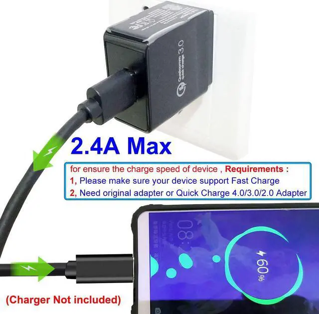 Alt view image 5 of 7 - U 2-Pack 3FT 12mm Extra Long Tip Micro USB Cable Extended Connector for AGM/Blackview/Oukitel/Doogee/Leagoo/Zoji/Guophone V19 X3 Rugged Phones or Case with Deep Recessed Ports