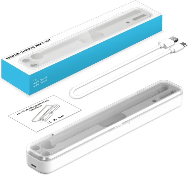 Alt view image 6 of 6 - 2 in 1 Charging Case for Apple Pencil 2nd and 1st Generation