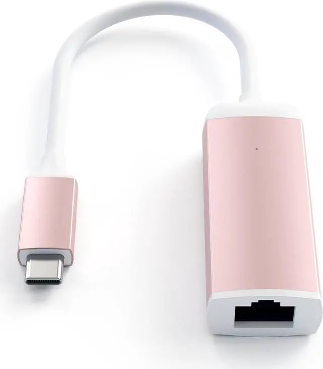 Alt view image 4 of 5 - Satechi USB C to Ethernet Cable, Type-C Gigabit Ethernet Adapter, Aluminum Portable Ethernet-to-USB Converter for MacBook Pro/Air, iPad Pro/Air/Mini, Windows Laptop, Compatible with Switch (Rose Gold)