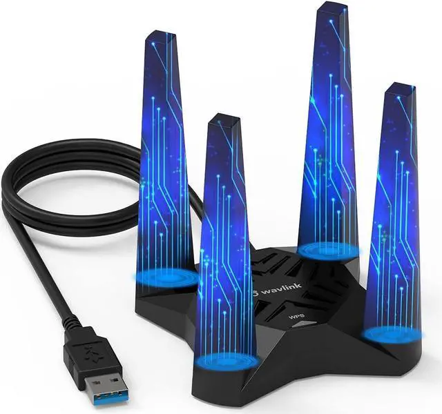 Main image of USB WiFi Adapter for Desktop PC, AC1900 WiFi Adapter Dual Band Wireless Network Adapter with 2.4GHz/5GHz High Gain Antennas, MU-MIMO, Supports Windows 11/10/8.1/8/7, XP, Mac OS 10.7-10.15