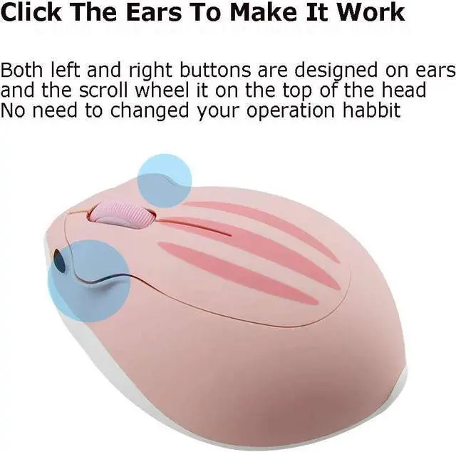 Alt view image 5 of 7 - Bluetooth Aqua Water Mice with Liquid Water Section & Floater Animal,Cute Hamster Shape Less Noice Portable Mobile Optical 1200DPI USB Cordless Mice for PC Laptop Computer Macbook Kids Women Men Gift