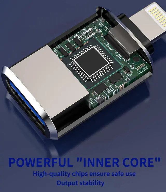 Alt view image 3 of 7 - iPhone OTG Adapter Lightning Male to USB Female Dongle Converter(3Pack)for Apple 14 13 12 11 Pro Max Xr X Xs Se 7 8Plus iPad Air Camera Card Reader USB Flash Drive Mouse Keyboard Hub MIDI U Disk Piano