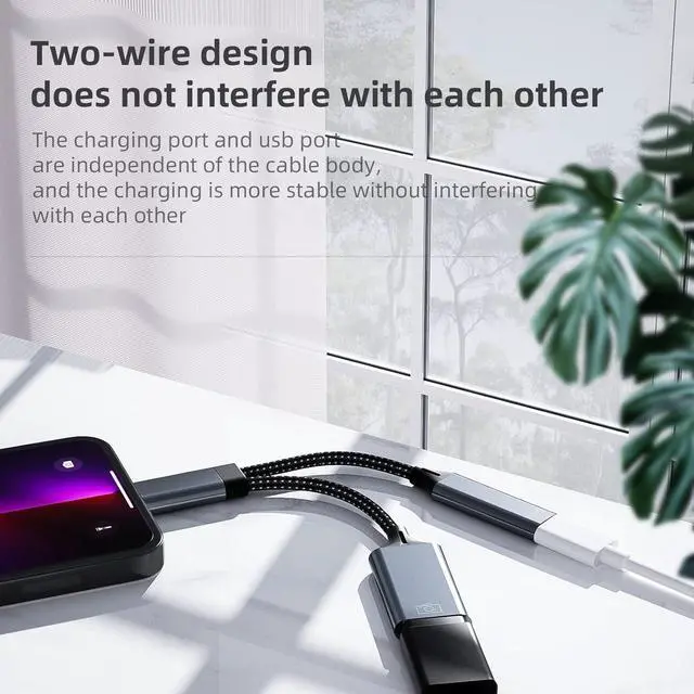 Alt view image 4 of 7 - Iphone Lightning Male to USB Female OTG Adapter Charger Cable Converter for 13 12 11 Pro Max X Xr 7 8plus Ipad Dongle Splitter Camera Memory Flash Drive Cord Card Reader Mouse Keyboard Data Sync
