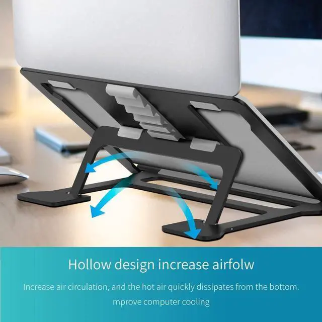 Alt view image 3 of 7 - Adjustable Drawing Tablet Stand Drawing Pen Display Aluminum Ventilated Stand Holder for Wacom One, Cintiq 13/16, XP-Pen Artist 12/13.3/15.6 and Huion Kamvas 12/13/15.6